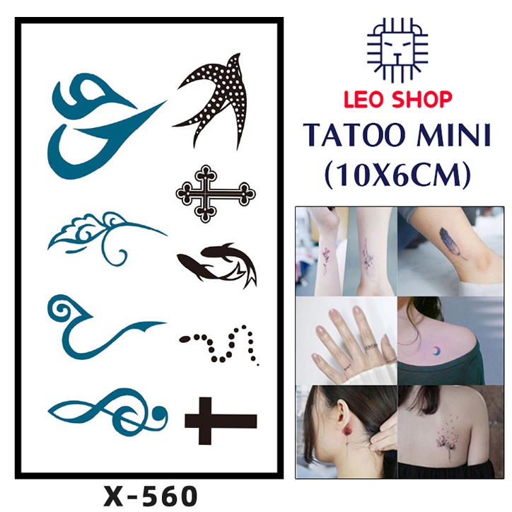 Hình Xăm Dán Mini Họa Tiết Nhỏ Chụp Ảnh, Đóng Phim, Dễ Dàng Tẩy Xóa - Dùng 2-5 Ngày