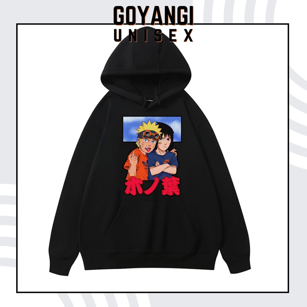 Áo Hoodie GYG Unisex NarutoxSasuke 5 Form Rộng Oversize Phong Cách Hàn Quốc