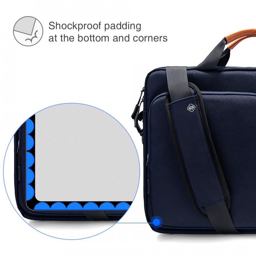 Cặp Xách TomToc (USA) A49-E01Travel Briefcase Ultrabook 15" - Black- Chất Liệu:Vải Polyester trượt nước | BigBuy360 - bigbuy360.vn