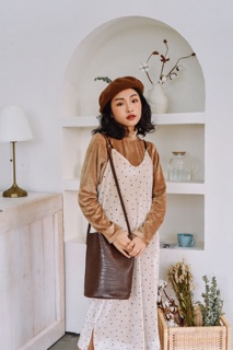 Váy 2 dây chấm bi
