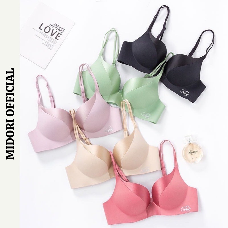 Áo lót nữ su đúc pha lụa MIDORI Áo ngực nữ tàng hình thun lạnh không gọng nâng ngực mềm mại SD07 | BigBuy360 - bigbuy360.vn