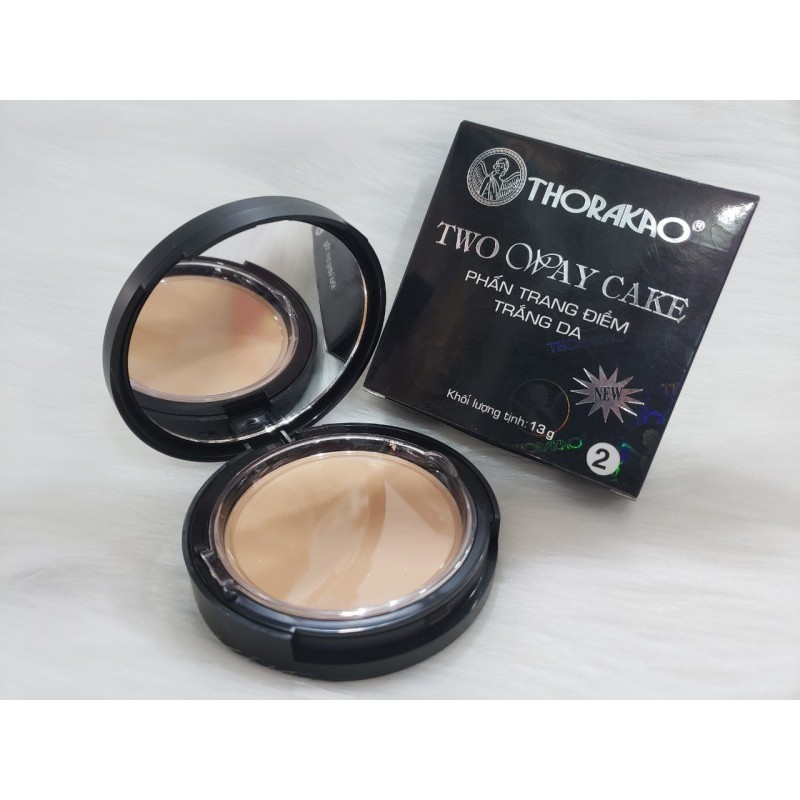 Phấn trang điểm trắng da 13g Thorakao - phấn nhũ, kim tuyến nhẹ