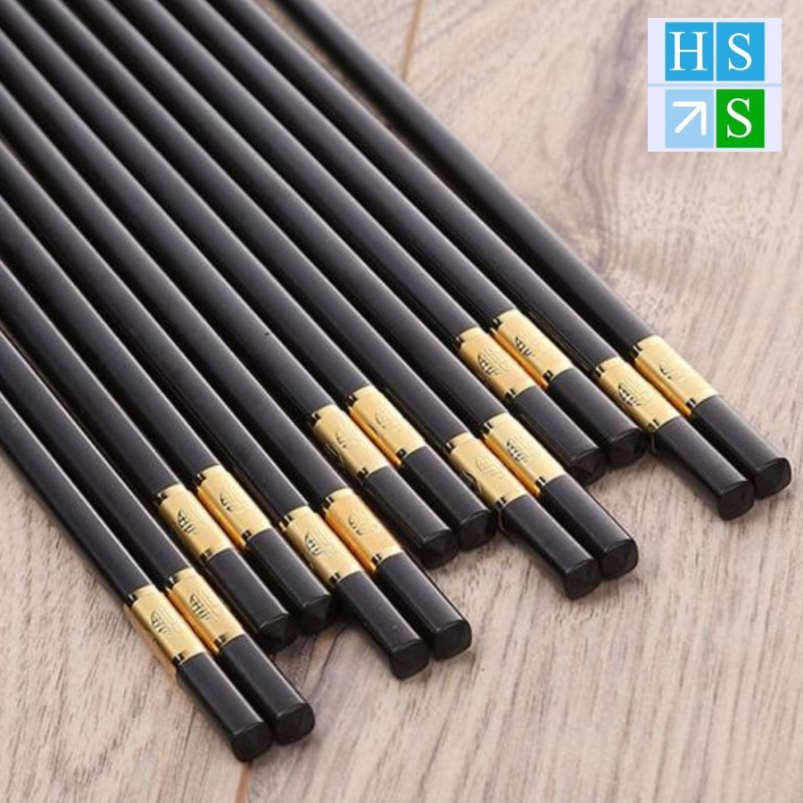 Hộp 10 đôi đũa hợp kim cao cấp Hàn Quốc - Chịu nhiệt độ cao, chống trơn trượt, chống mốc, mối mọt và độ bền cao
