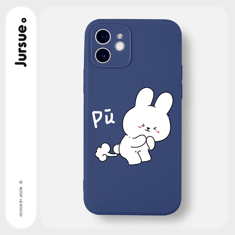 Ốp lưng JURSUE mềm hoạt hình cặp đôi dễ thương đẹp cho iPhone 13 12 11 Pro Max SE 2020 X XR XS ip 8 7 6 6S Plus kute Y34