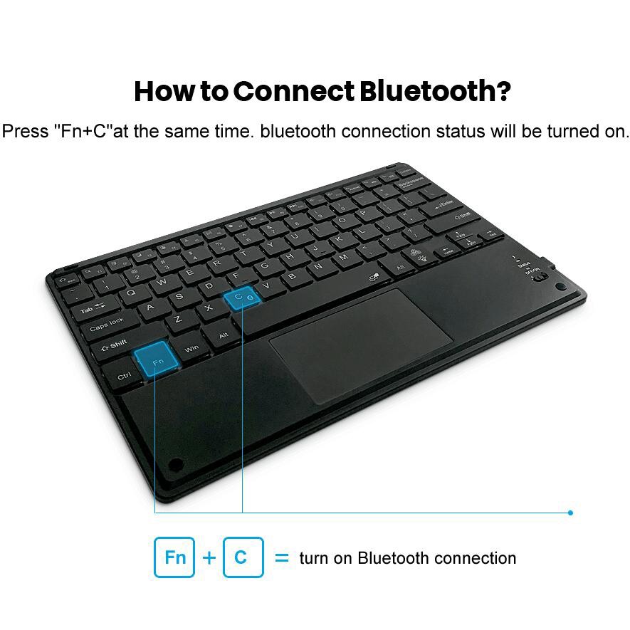 Bàn phím Bluetooth không dây siêu mỏng 10 &quot;CÓ / Bàn di chuột cho máy tính bảng Android