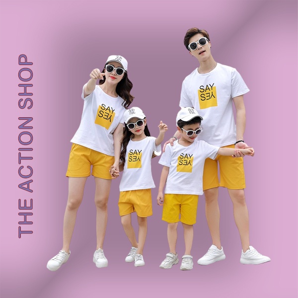 Bộ đồ đi biển gia đình Summer Cao cấp mã GD09 Bin Action