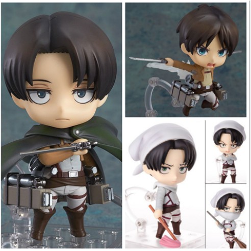 Mô Hình Nendoroid 390 Levi Ackerman và 417 Levi Cleaning - Attack on titan - 10 cm