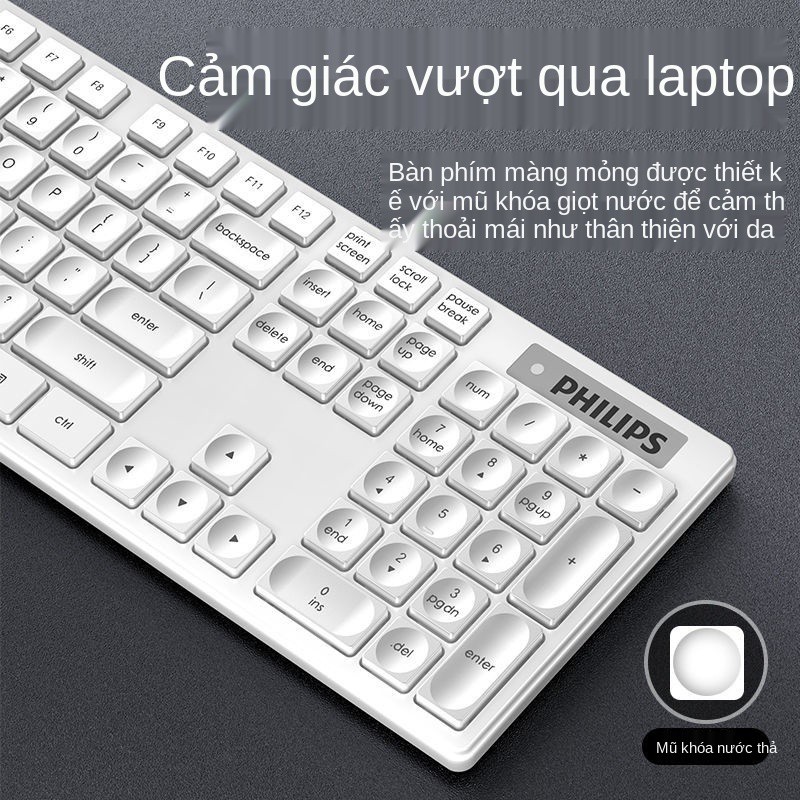 Bộ bàn phím và chuột không dây Philips máy tính để văn phòng kinh doanh nhà Nước bắn tung toé | BigBuy360 - bigbuy360.vn