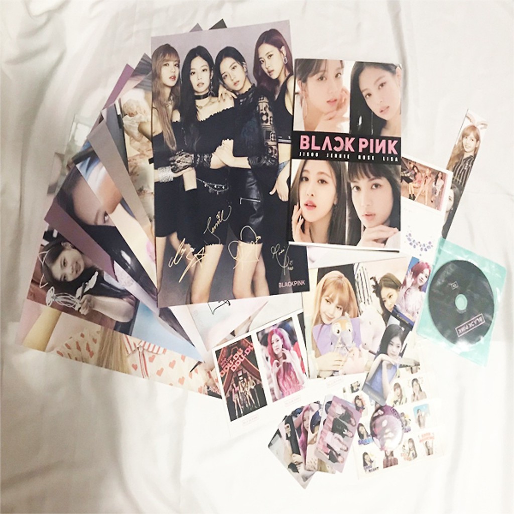 Combo photobook Blackpink gói quà túi quà album ảnh có poster postcard bookmark banner huy hiệu tập ảnh ảnh dán