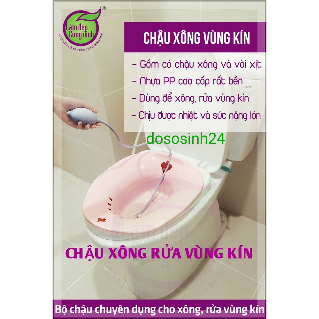 Bảo Nhiên - Chậu Xông kèm vòi xịt Rửa Vùng Kín