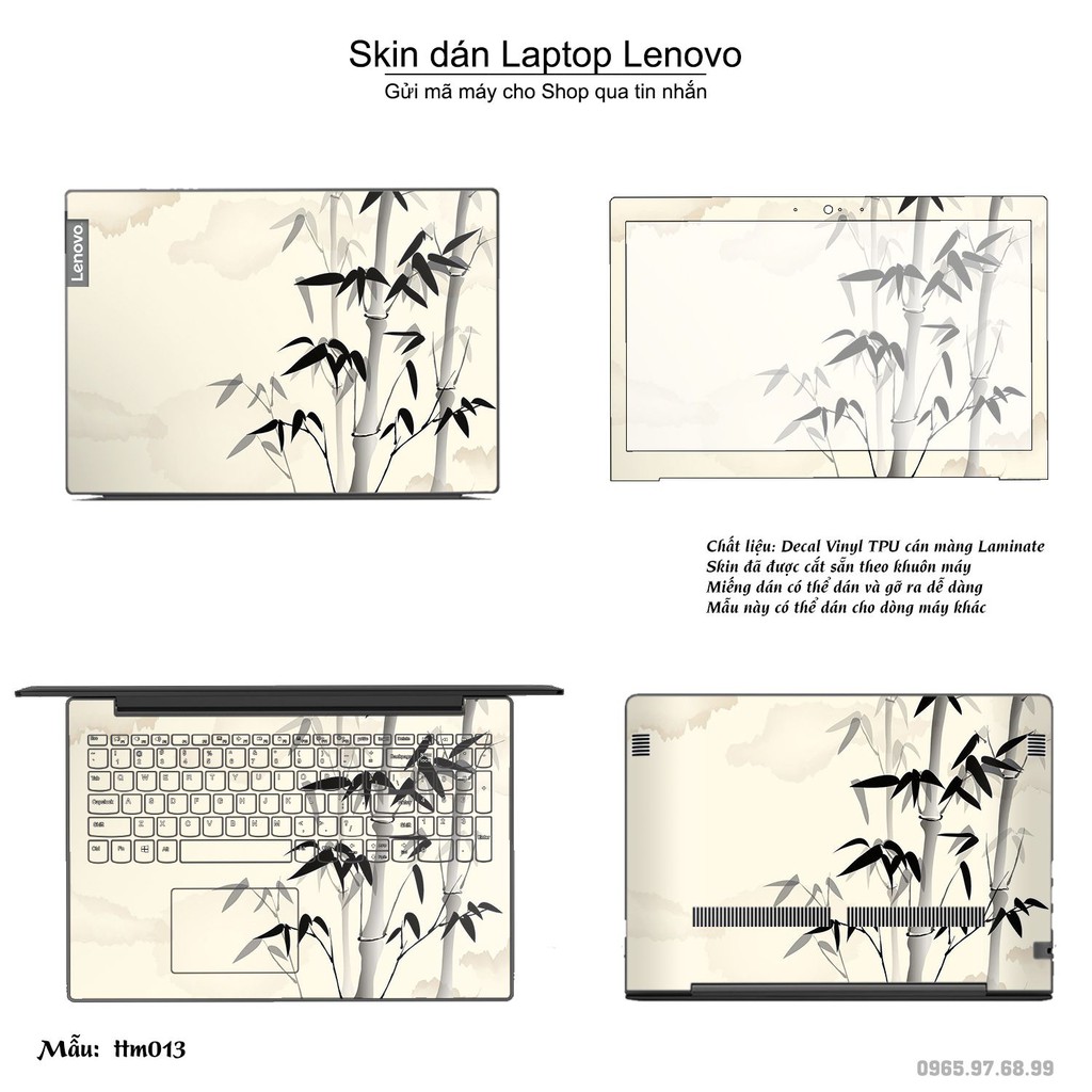 Skin dán Laptop Lenovo in hình Tranh thủy mặc (inbox mã máy cho Shop)