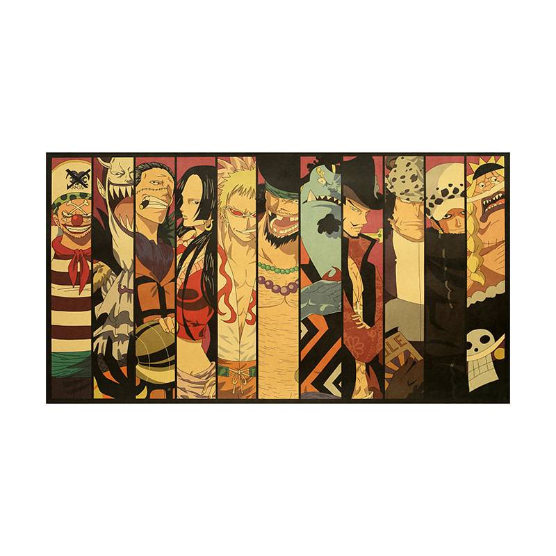 Áp phích trang trí nội thất hình One Piece kích thước 70x38cm đẹp mắt