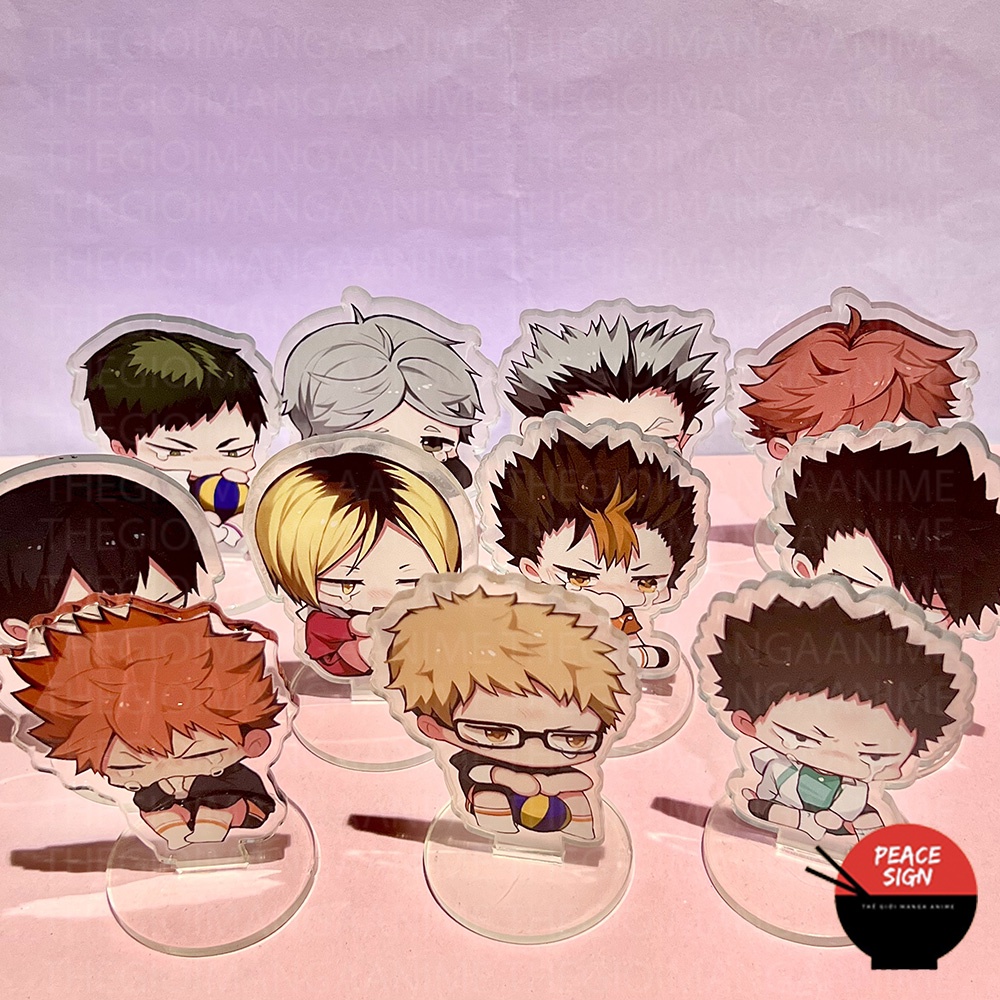 Mô hình mini HAIKYUU! standee ver KHÓC Vua Bóng Chuyền tượng acrylic anime chibi trang trí trưng bày xinh xắn