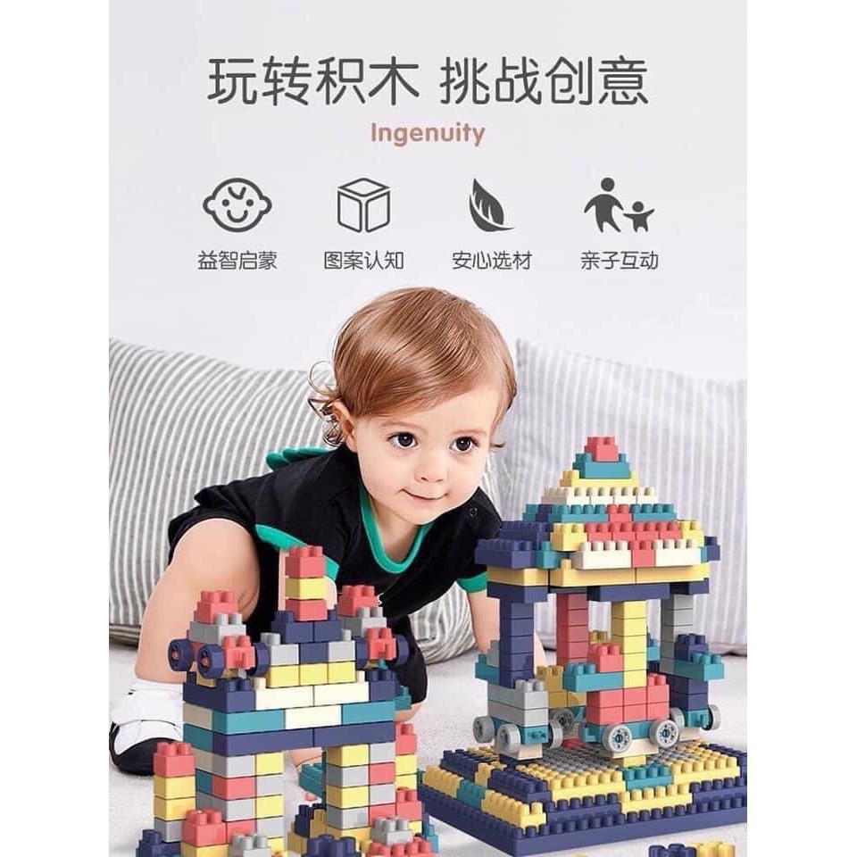 Bộ Đồ Chơi Xếp Hình 520 Chi Tiết Phát Triển Trí Tuệ Cho Bé, Lego Xếp Hình 520 Chi Tiết  042