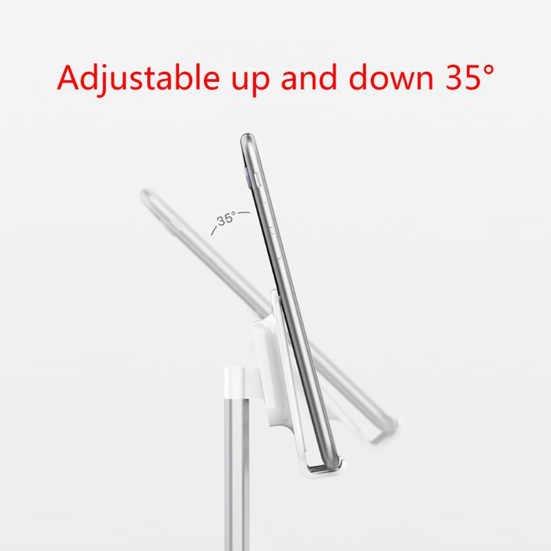 Niki Telescopic Adjustable Phone Stand Holder Universal Aluminum Desktop Bracket Support Mount for iPhone Samsung Smart Cellphones/Tablet/iPad Devices
