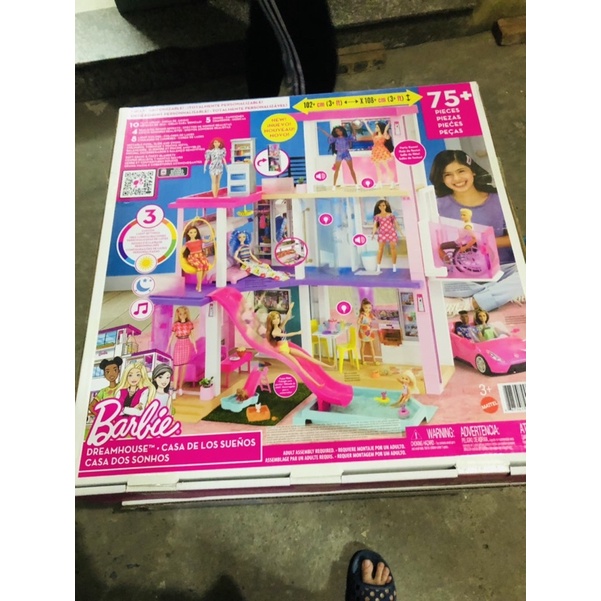 Nhà búp bê Barbie Dream House có nhạc và đèn, cao hơn 100cm+ 10 khu vui chơi