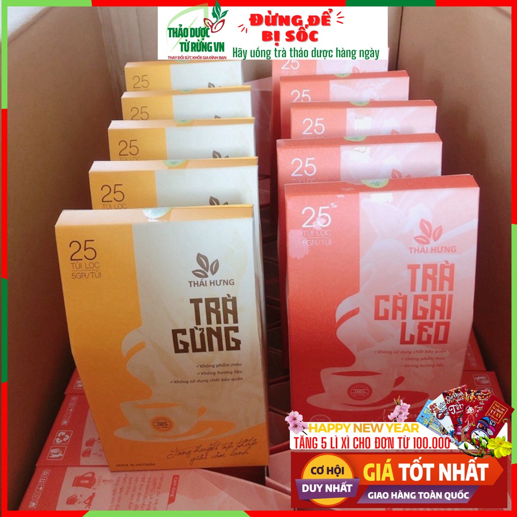 Combo Trà Phòng Bệnh Lúc Giao Mùa 5 Trà Cà Gai Leo và 5 Trà Gừng Phòng | BigBuy360 - bigbuy360.vn