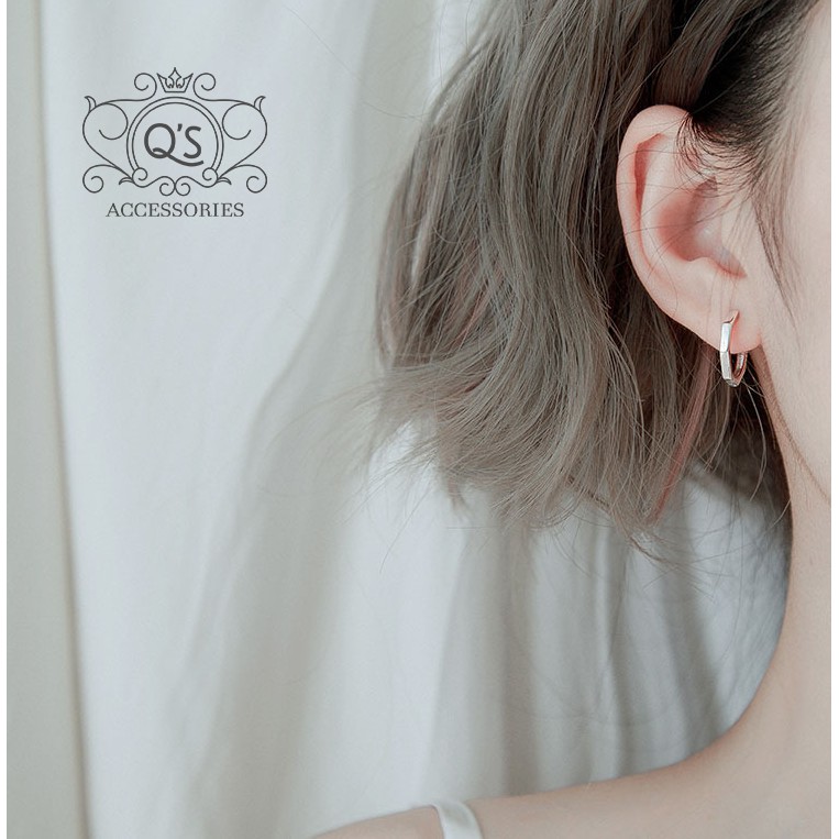 Khuyên tai bạc hình học bát giác 8 cạnh bông tai bạc đa giác khớp mở S925 GEOMETRIC Silver Earrings PO - KÈM ẢNH THẬT
