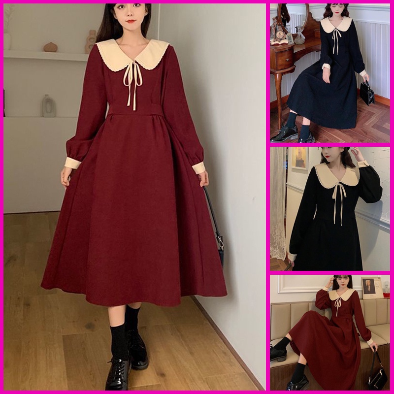 Váy dáng dài hàn quốc tay ngắn VH024, mẫu váy mặc được 2 kiểu xuông hoặc thắt nơ eo nữ tính, mặc công sở