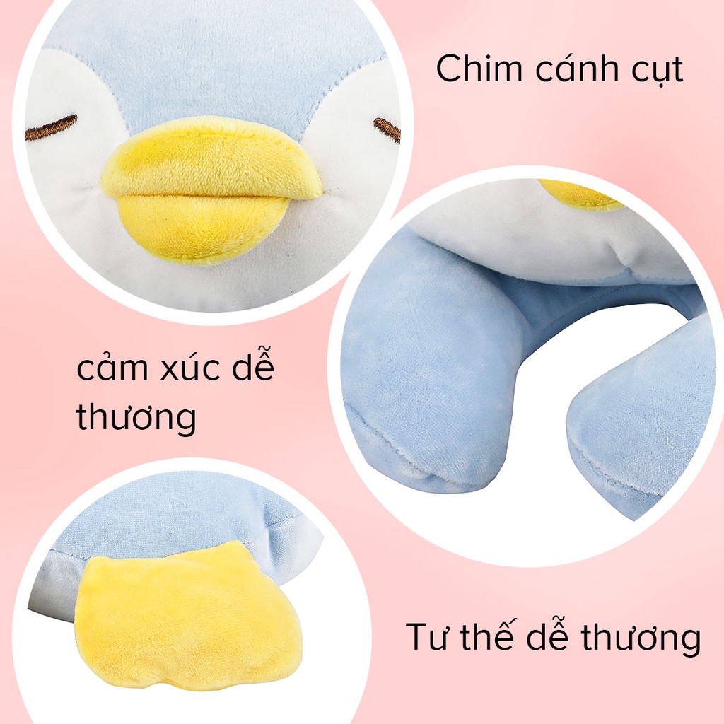 Thú nhồi bông mềm mại hình chim cánh cụt Penguin Penguin Miniso (Xanh)