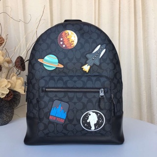 🔥 HÀNG SẴN -  BALO NAM COACH DA CANVAS IN HỌA TIẾT F29040