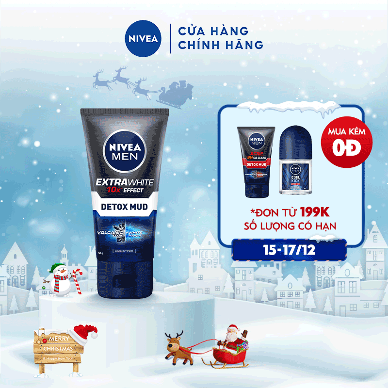 Sữa rửa mặt bùn khoáng Mud giúp sáng da & kiểm soát nhờn Nivea Men (100g) - 81775