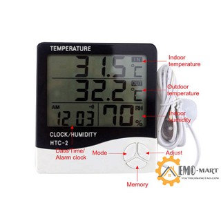 Máy đo độ ẩm nhiệt độ phòng HTC-2 💥 BH 1 Đổi 1- 30 Ngày 💥 Kết quả chính xác - Màn LCD sắc nét