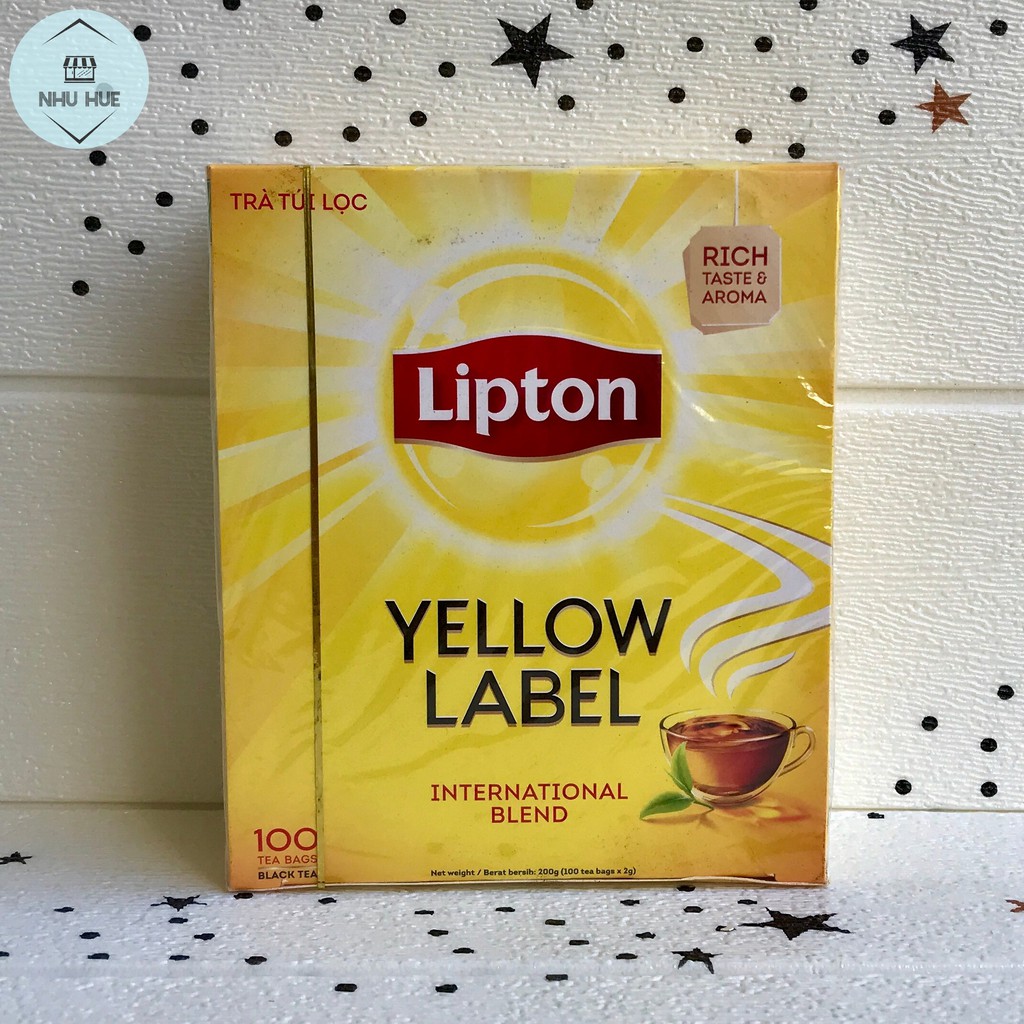 Trà Lipton nhãn vàng (hộp 100 gói x 2g)