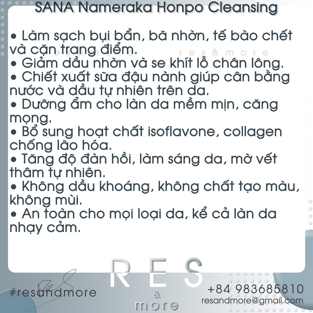 Sữa rửa mặt đậu nành SANA Nameraka Honpo Cleansing [150g]