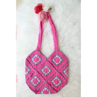 TÚI LEN NỮ ANNA HOME HANDMADE (HỒNG ĐẬM-XÁM ĐẬM-GHI)