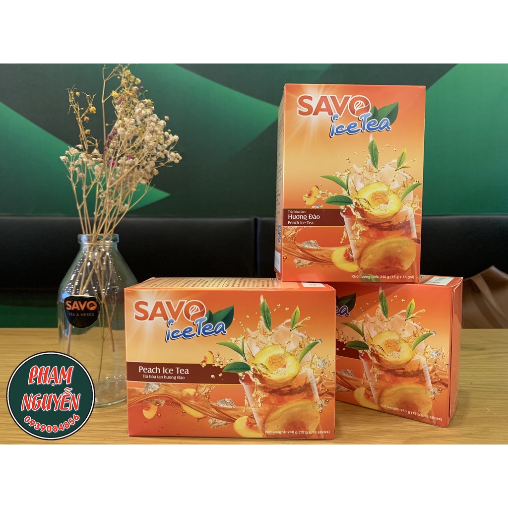 Trà Đào Hòa Tan SAVO