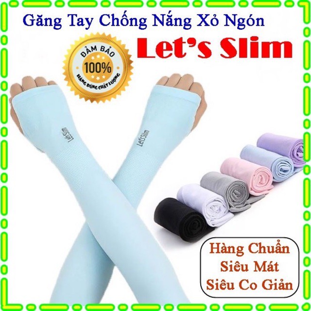 Bao tay, găng tay chống nắng xỏ ngón Let's Slim cho nam nữ