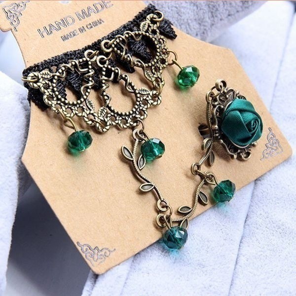 Vòng tay ren pha lê dây leo cổ điển nữ