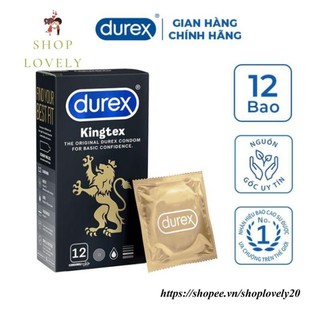 Bao cao su durex kingtex hộp 12 cái chính hãng