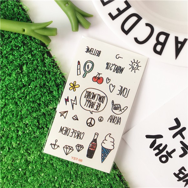 Hình xăm dán tattoo mini stickers cute dễ thương