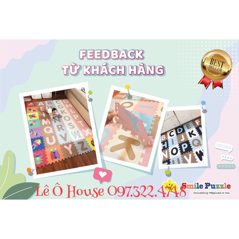 Thảm xốp Ghép miếng Smile Puzzle chữ số