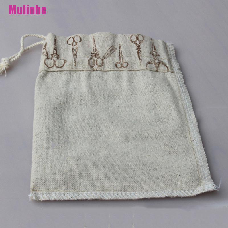1 Túi Dây Rút Vải Lanh Đựng Trang Sức