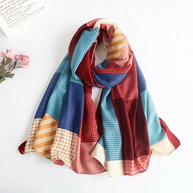 Khăn Choàng Cotton 180 * 90CM WJ1124-78