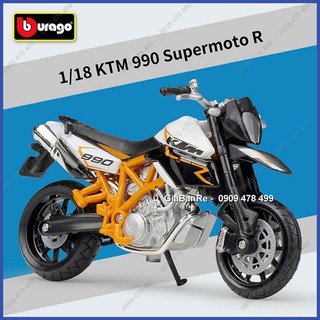 Xe Mô Hình Moto Ktm 990 Supermotor Tỉ Lệ 1:18 - Bburago - 8849