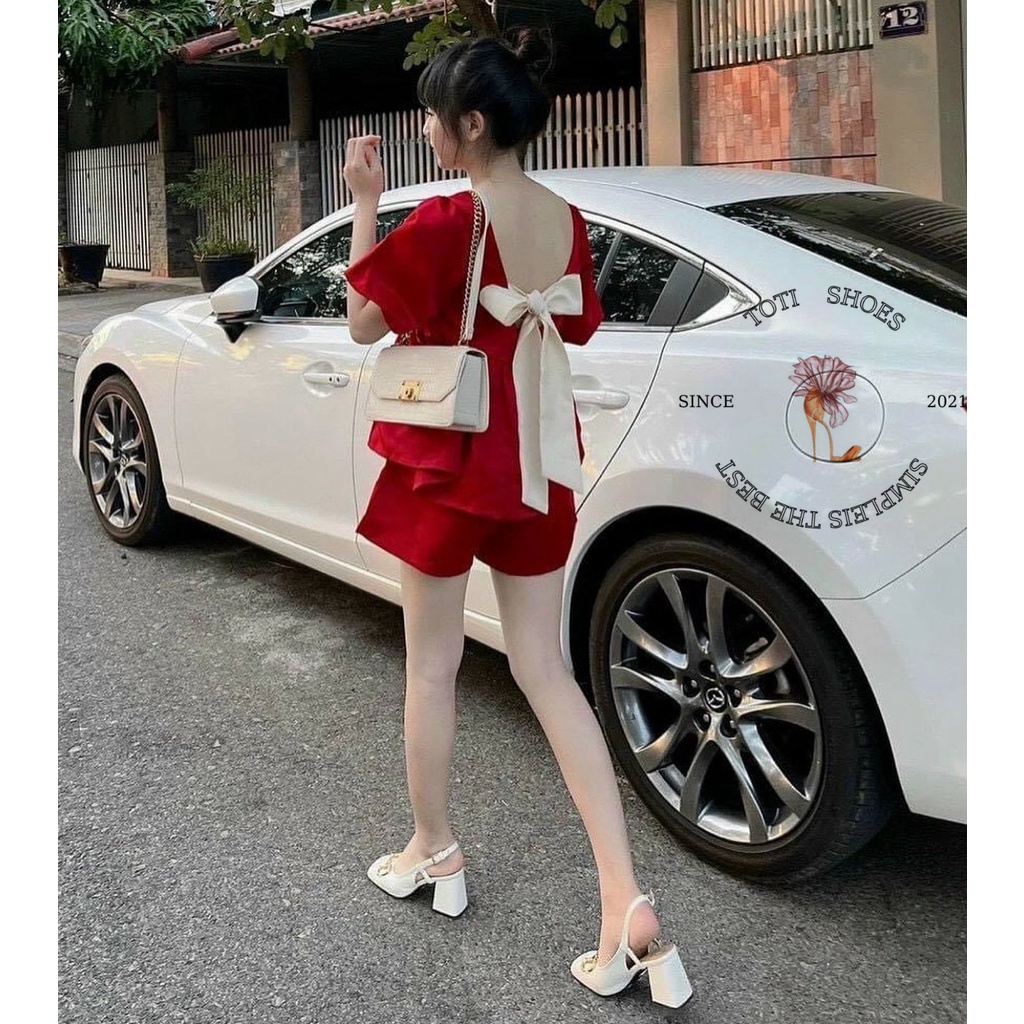 GIÀY GÓT VUÔNG TOTIIE STORE - SỤC NỮ CAO GÓT ĐẾ VUÔNG KHOÁ ĐỒNG THỜI TRANG G2105330