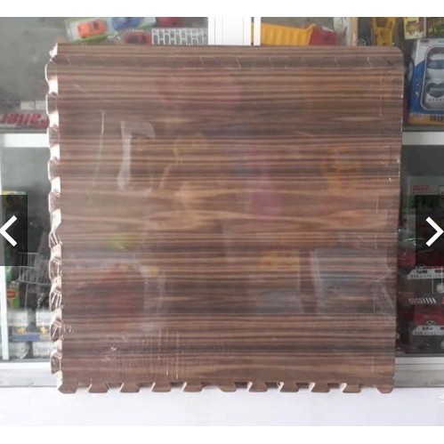 [KHO SỈ] Thảm xốp ghép vân gỗ màu sậm bộ 6 miếng kích thước 60x60cm