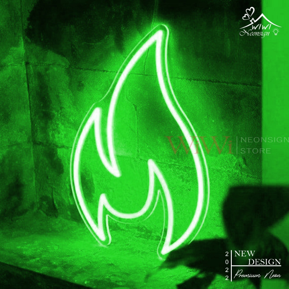 Đèn led neon hình ngọn lửa | 30x18 cm | Đèn led neon theo yêu cầu trang trí decor quà tặng cực chất