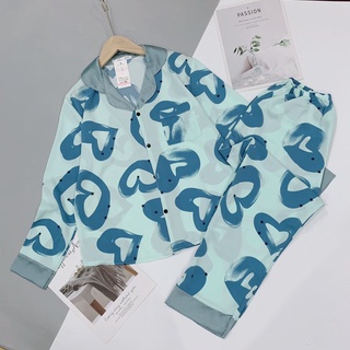 Bộ pijama lụa mango - đồ bộ mặc nhà dài tay thu đông chất vải mềm mại - hàng cao cấp có size