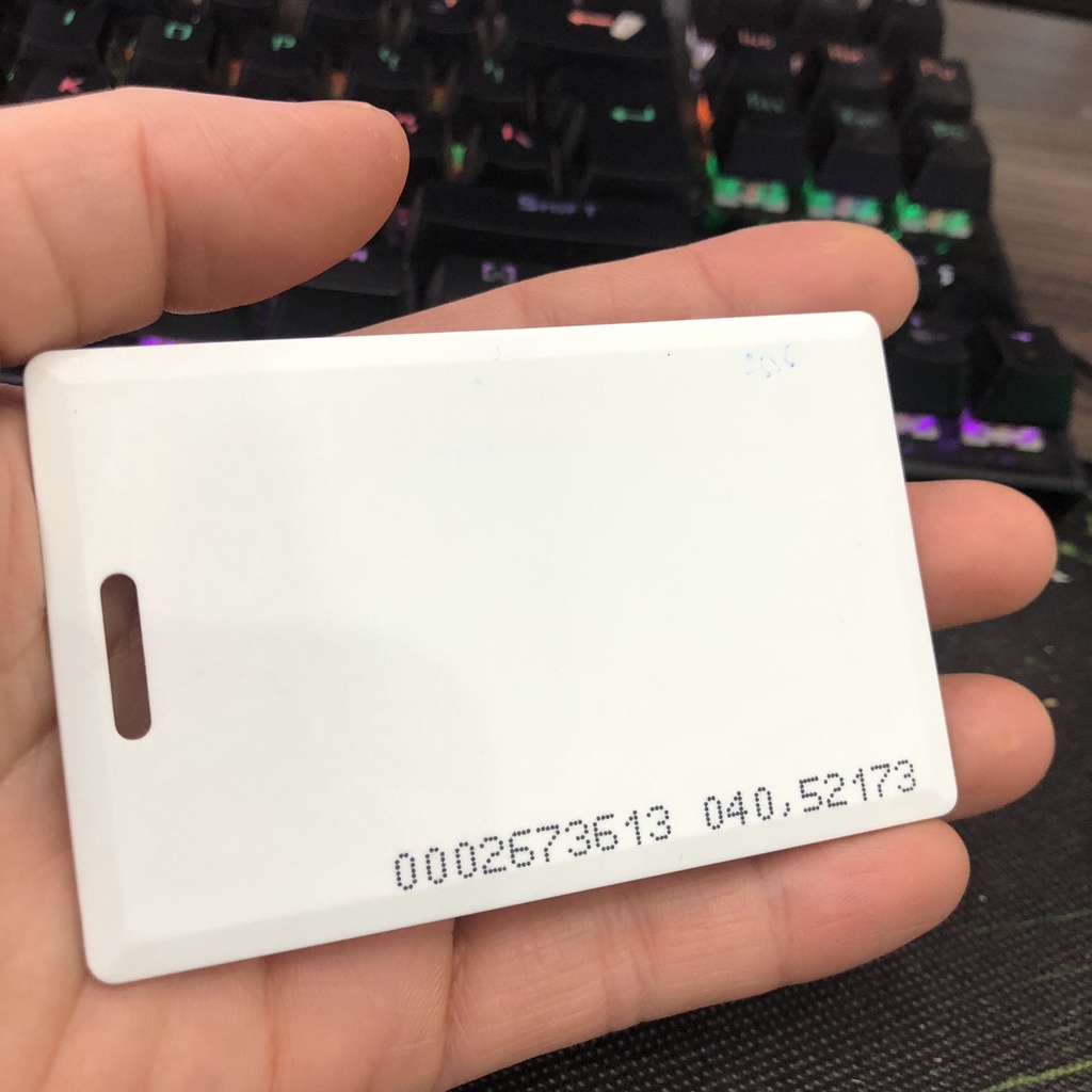 Thẻ chấm công bằng từ loại dầy 18 số, loại dày 1.8mm -thẻ ID chip TK4100 dùng làm thẻ nhân viên, thang máy ...dc4733