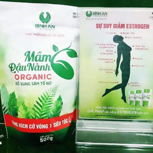 [Mẫu mới]Mầm đậu nành organic tăng vòng 1 siêu đỉnh sỉ bằng lẻ