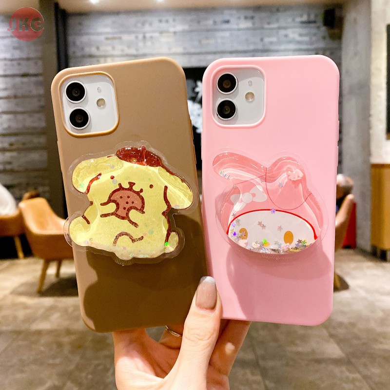 Ốp điện thoại mềm có giá đỡ hình hoạt hình cho Samsung Galaxy F62 M62 A82 A22 A72 A52 A42 A32 A12 A6Plus J8 J6 J4 2018