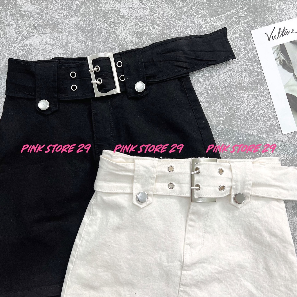 Chân Váy Ngắn Lưng Cao alohashop91, Dáng Ôm Phối Đai Lưng So To