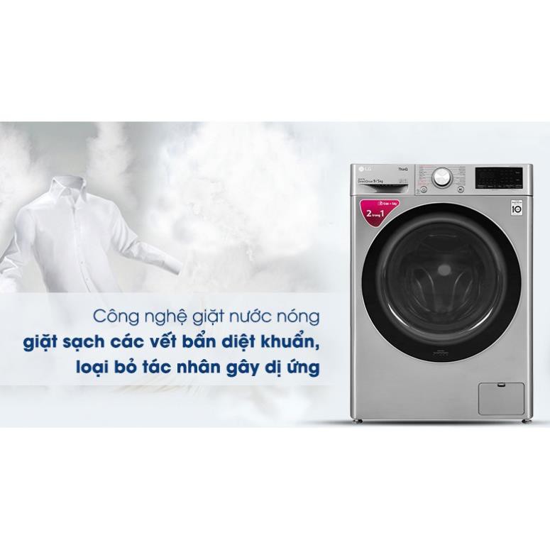 Máy giặt sấy LG Inverter 9 kg FV1409G4V mới 2020