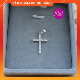 [Bạc 925] Dây chuyền bạc nữ + mặt dây chuyền Thánh giá đính đá (2cmx1,5cm)