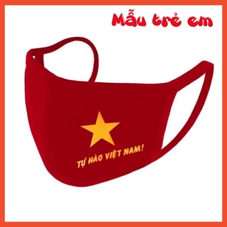 Khẩu Trang Cho Bé Vải Kháng Khuẩn Tự Hào Việt Nam Khẩu Trang Cờ Đỏ Sao Vàng Mẫu Trẻ Em